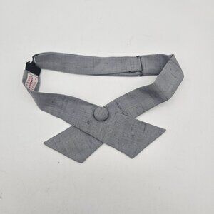 Vintage Serrano Silk Gray Continental Crossover Tuxedo Tie